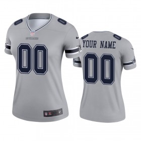 Camiseta Mujer NFL Dallas Cowboys Personalizar Silver Inverted Legend